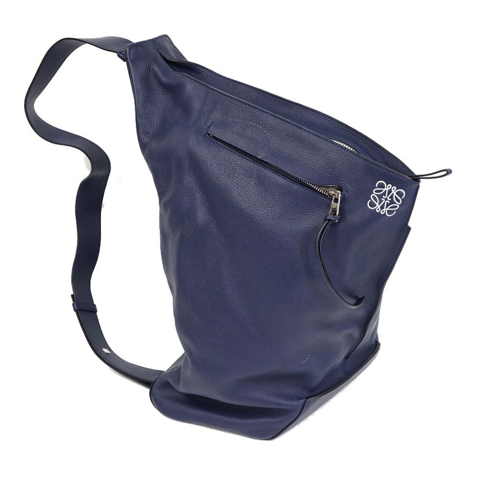 Loewe Anton Sling Backpack - Navy Blue